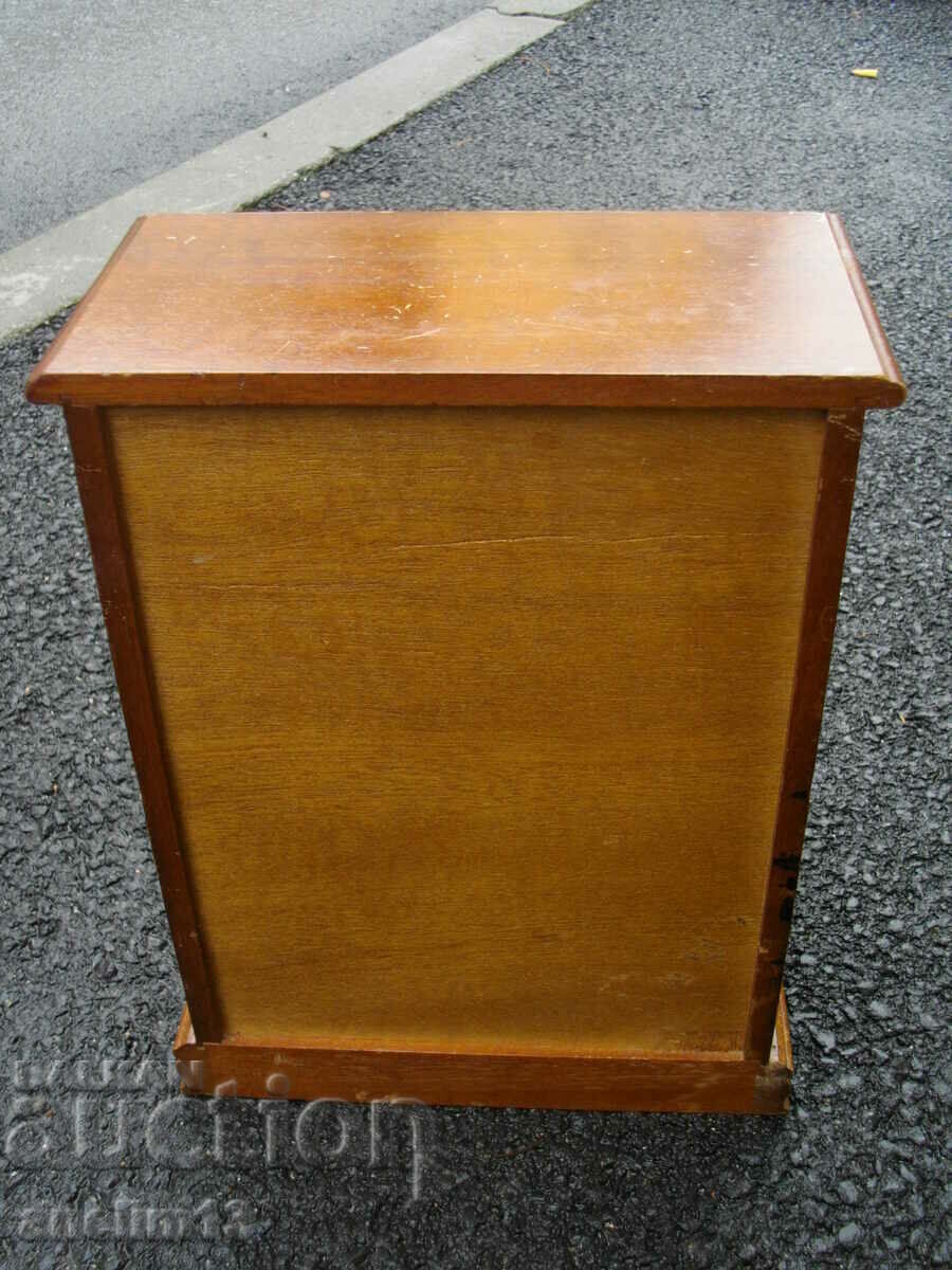 OLD WOODEN JEWELRY BOX CABINET - 6 OLD WOODEN JEWELRY BOX CABINET - 6