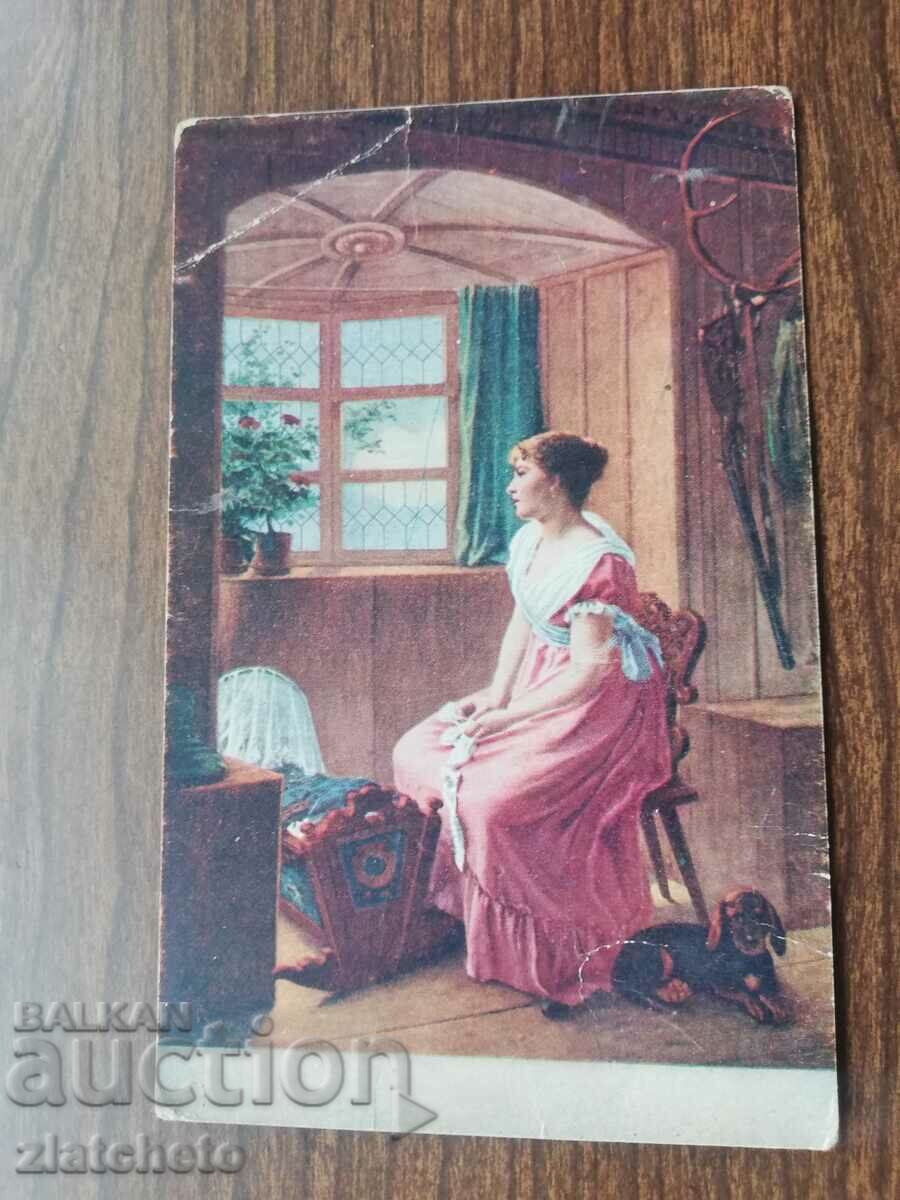 Auction  Postal card PSV. traveled, and exempt from postage