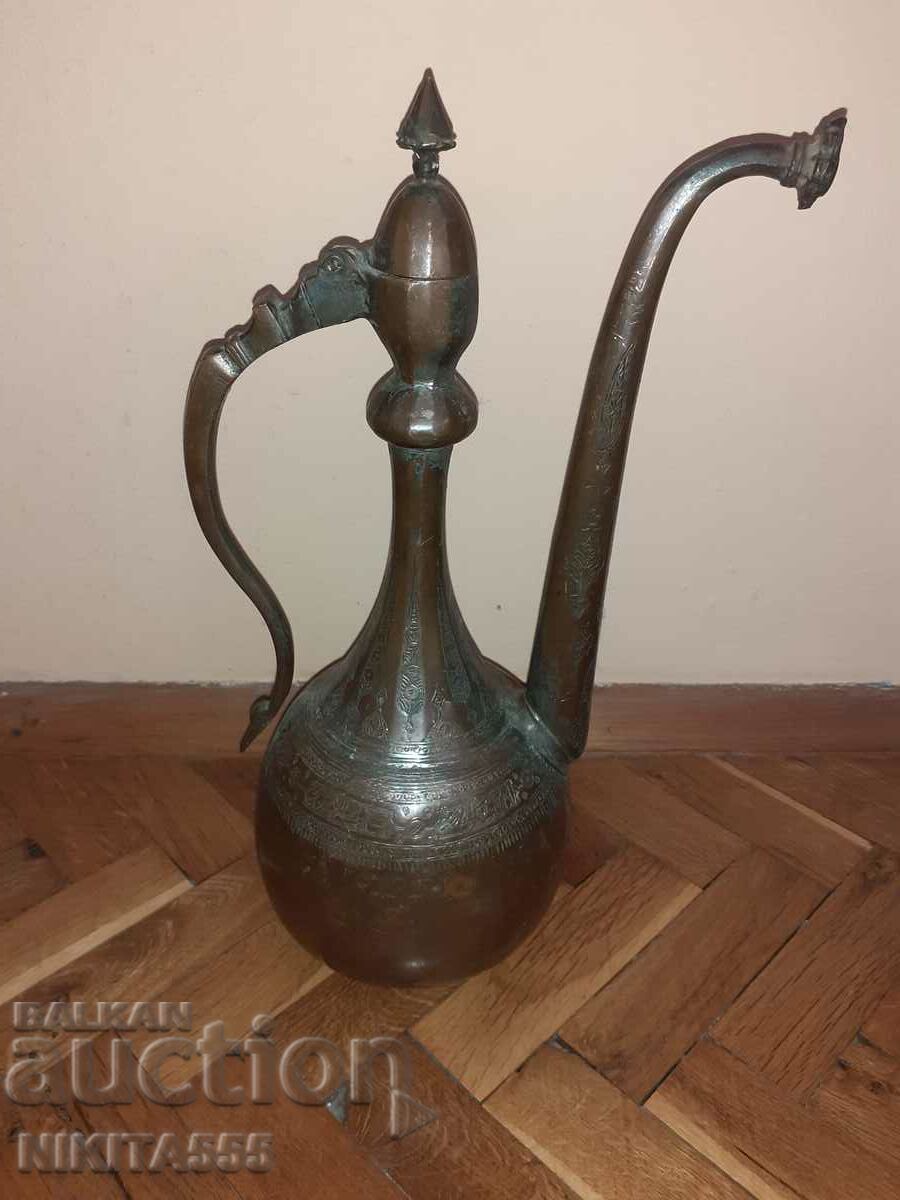 Old beautiful large copper kettle