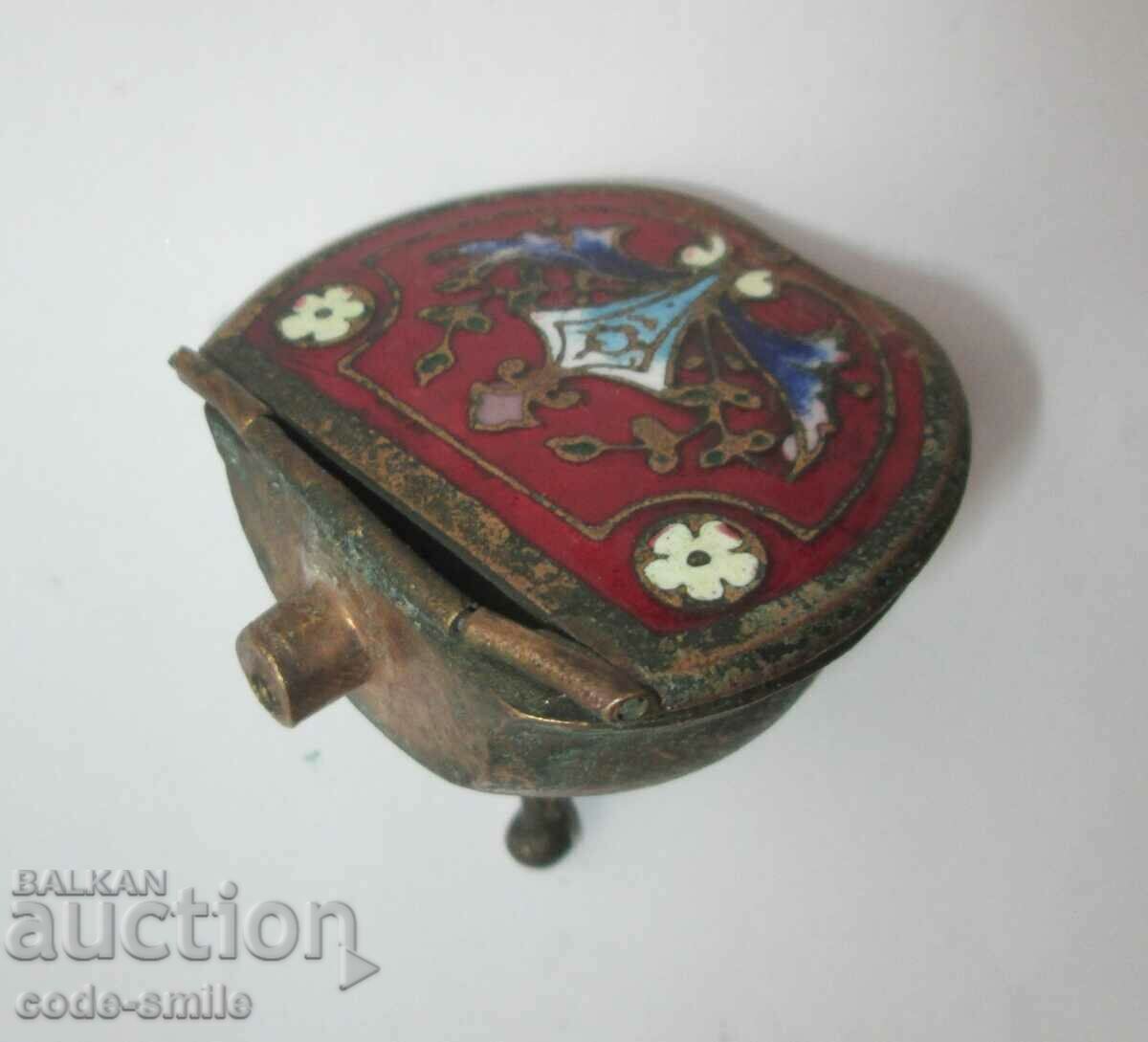 Old antique small bronze vessel decorated with cellular enamel - 5 Old antique small bronze vessel decorated with cellular enamel - 5