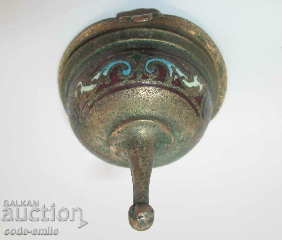 Old antique small bronze vessel decorated with cellular enamel - 6 Old antique small bronze vessel decorated with cellular enamel - 6