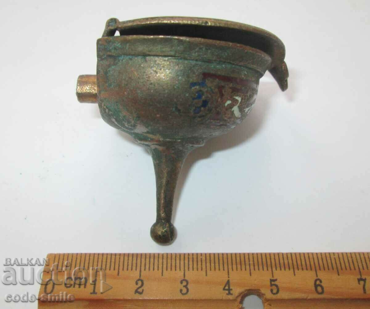 Old antique small bronze vessel decorated with cellular enamel - 7 Old antique small bronze vessel decorated with cellular enamel - 7