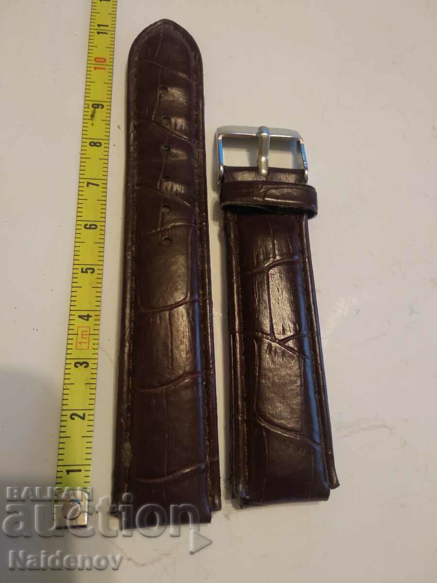 Leather watch strap 18 mm