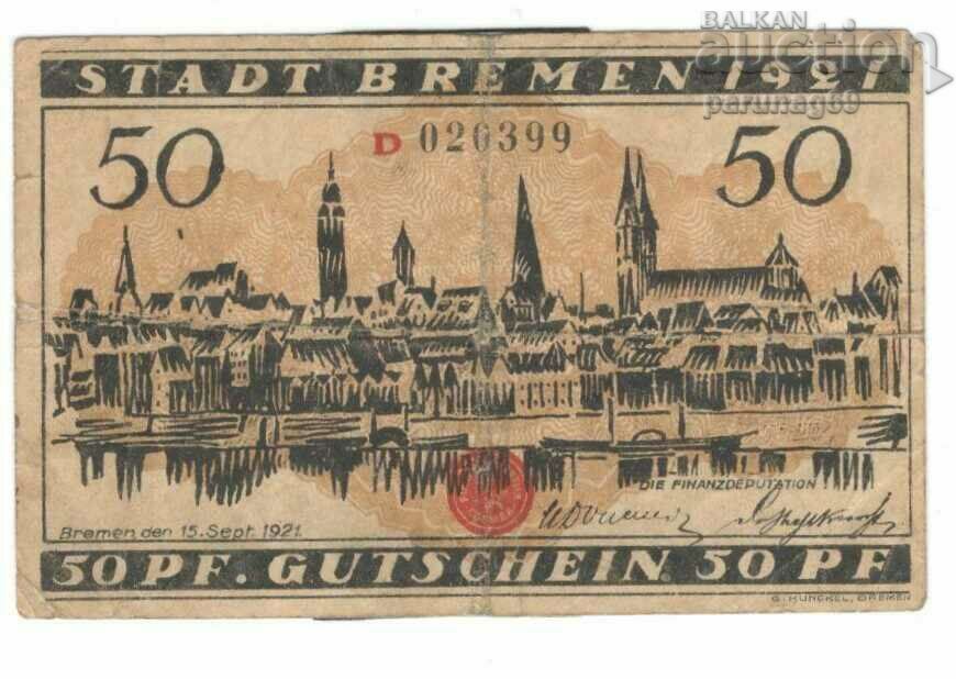 Германия Notgeld 50 пфенига 1921 година