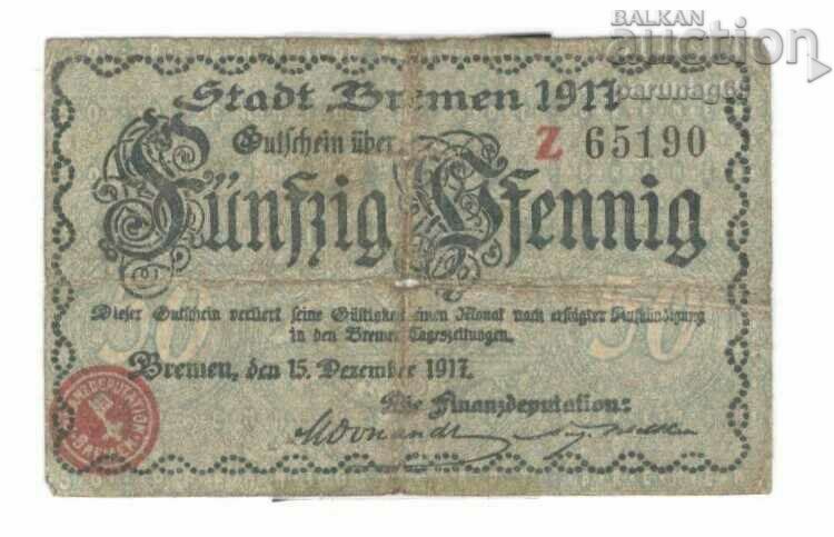 Германия Notgeld 50 пфенига 1917 година