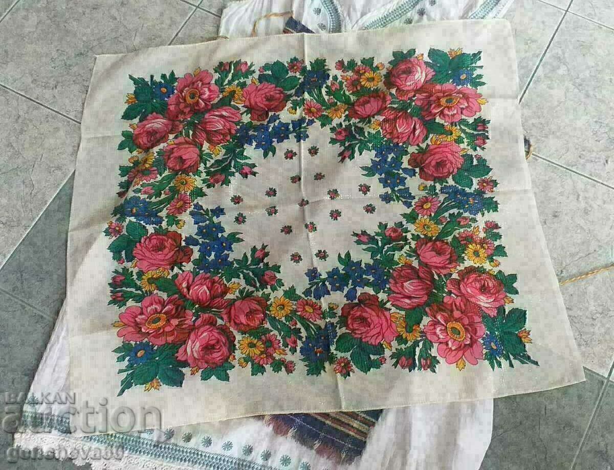 Auction  Dress with embroidery, scarf and authentic apron