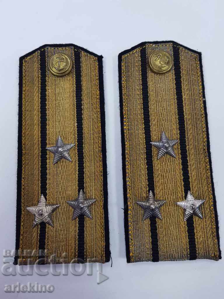 Редки български комунистически морски пагони капитан I ранг