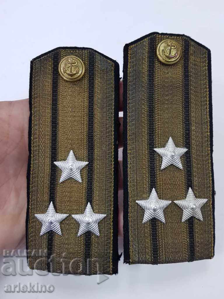 Редки български комунистически морски пагони капитан I ранг