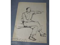 1958 Master Drawing Painting portrait man