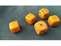 Antique Amber Barbut Dice