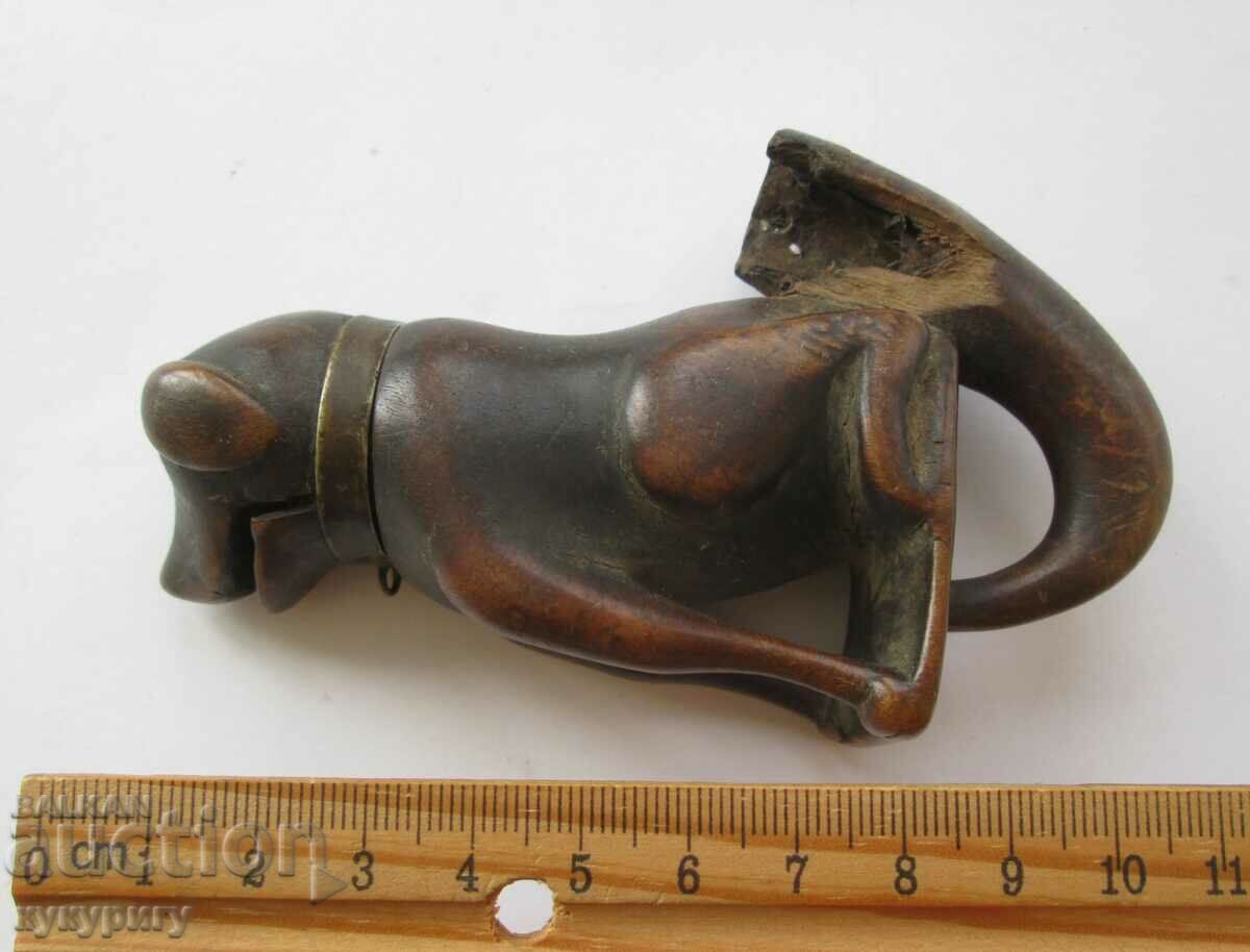 Old carving figure dog antique wooden pipe - 6 Old carving figure dog antique wooden pipe - 6