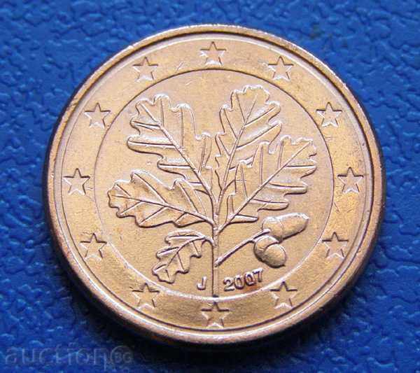 Germany 1 euro cent Euro cent 2007 J Germany 1 euro cent Euro cent 2007 J