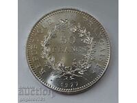 50 франка сребро Франция 1977 - сребърна монета #1