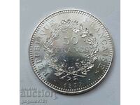 50 франка сребро Франция 1977 - сребърна монета #2