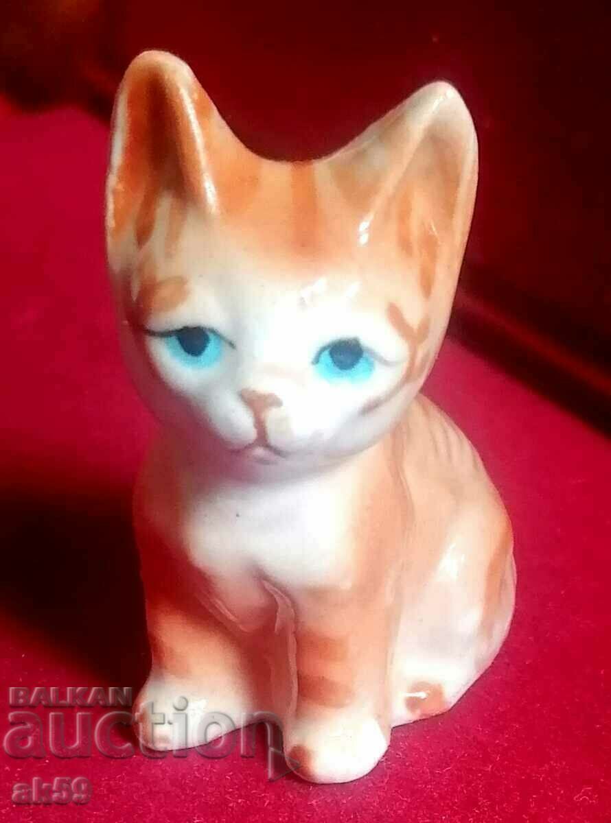 Kitten - old porcelain figurine.
