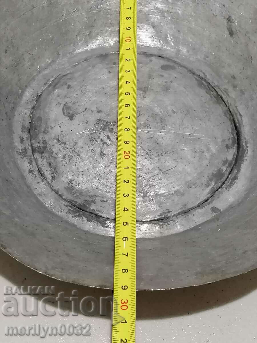 Old panica large, saucer, plate, copper vessel, bowl - 6 Old panica large, saucer, plate, copper vessel, bowl - 6