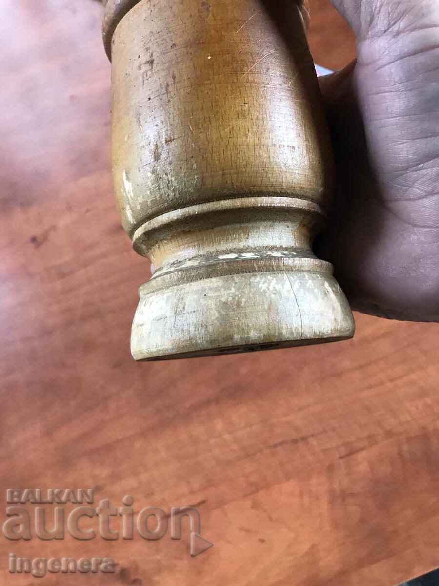 MORTAR WOODEN LARGE ANTIQUE - 5