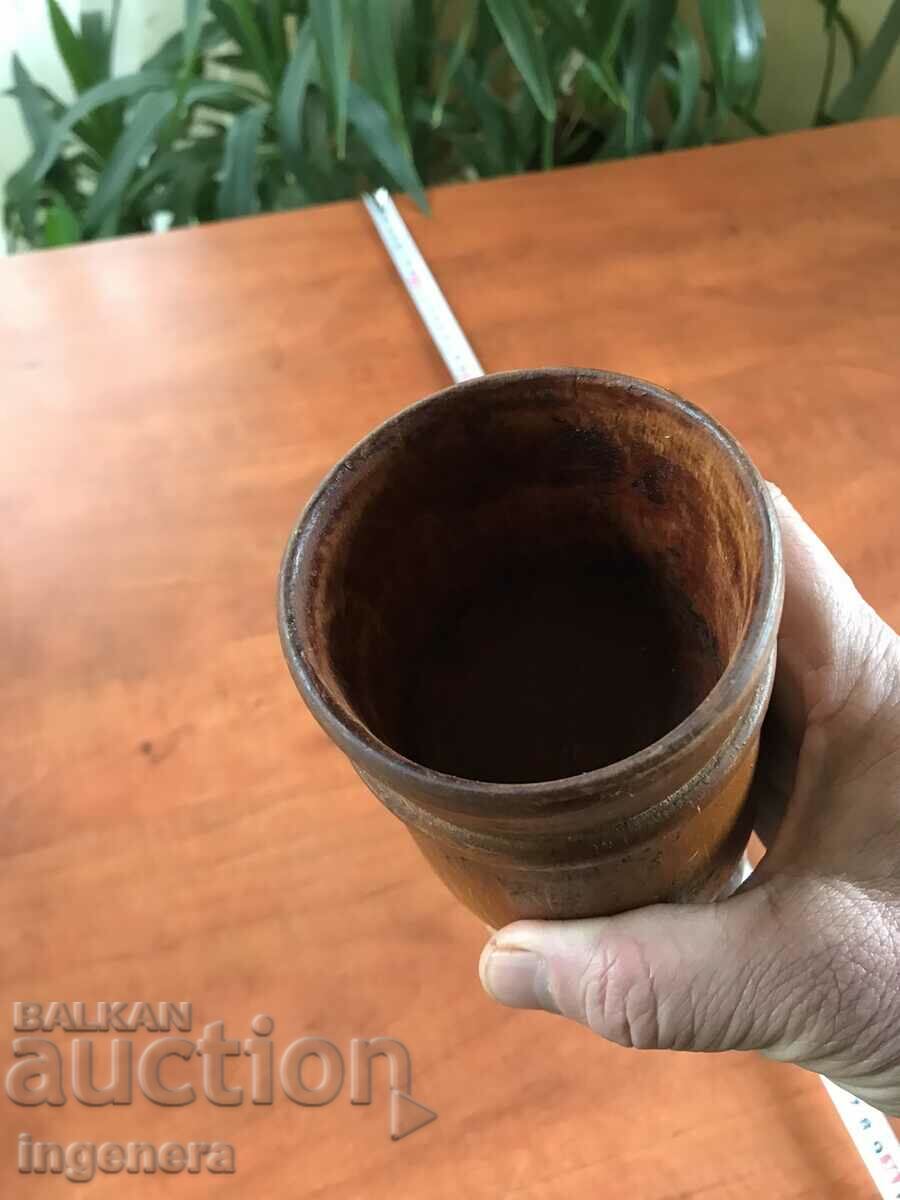 MORTAR WOODEN LARGE ANTIQUE - 7