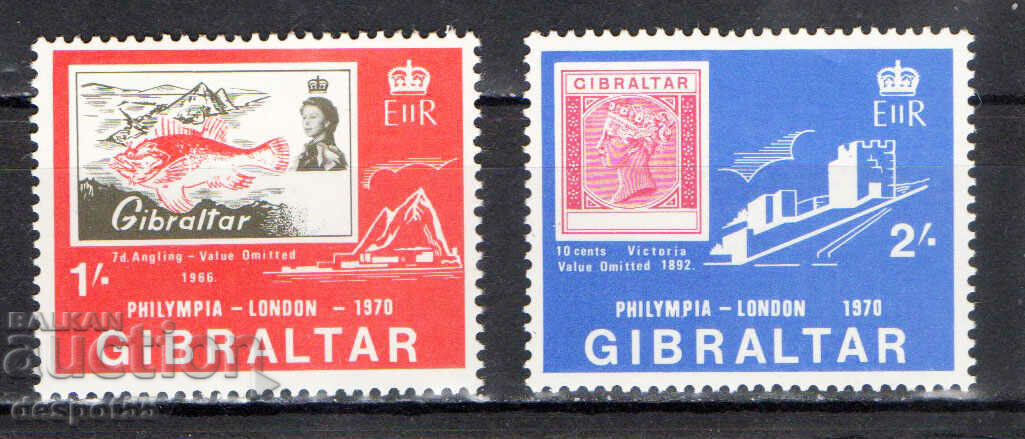 1970. Γιβραλτάρ. Ταχυδρομική Έκθεση Philympia 1970.