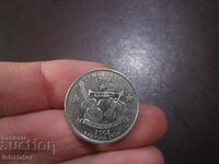 Тенеси 25 цента САЩ 2002 г буква D серия 50 щата