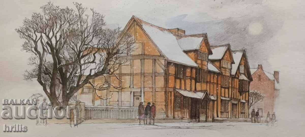 Auction MASTER WATERCOLOR - SHAKESPEARE'S BIRTHPLACE Auction MASTER WATERCOLOR - SHAKESPEARE'S BIRTHPLACE