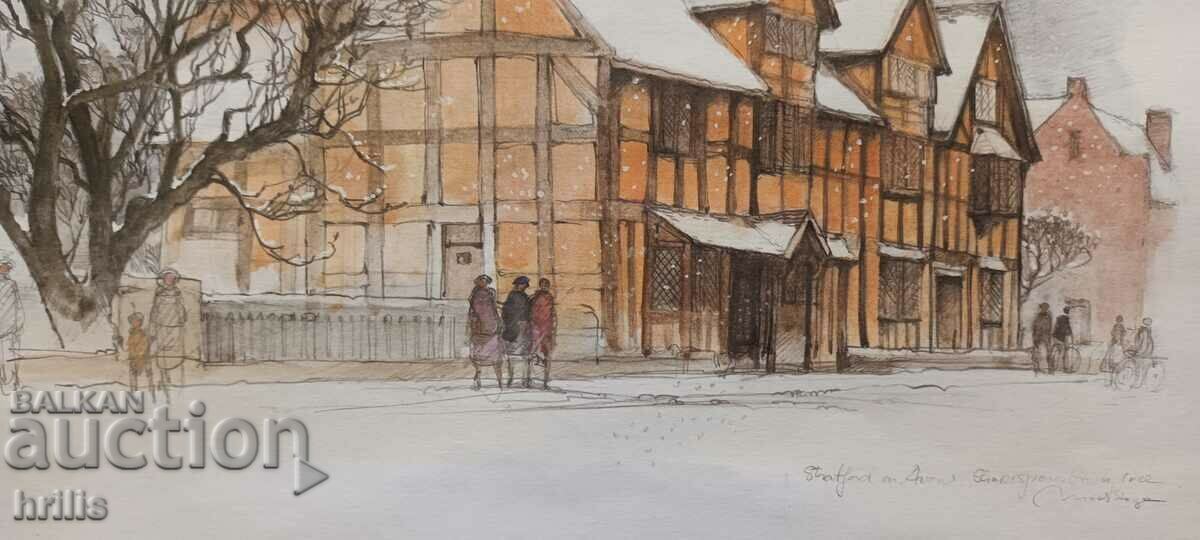 MASTER WATERCOLOR - SHAKESPEARE'S BIRTHPLACE - 5 MASTER WATERCOLOR - SHAKESPEARE'S BIRTHPLACE - 5