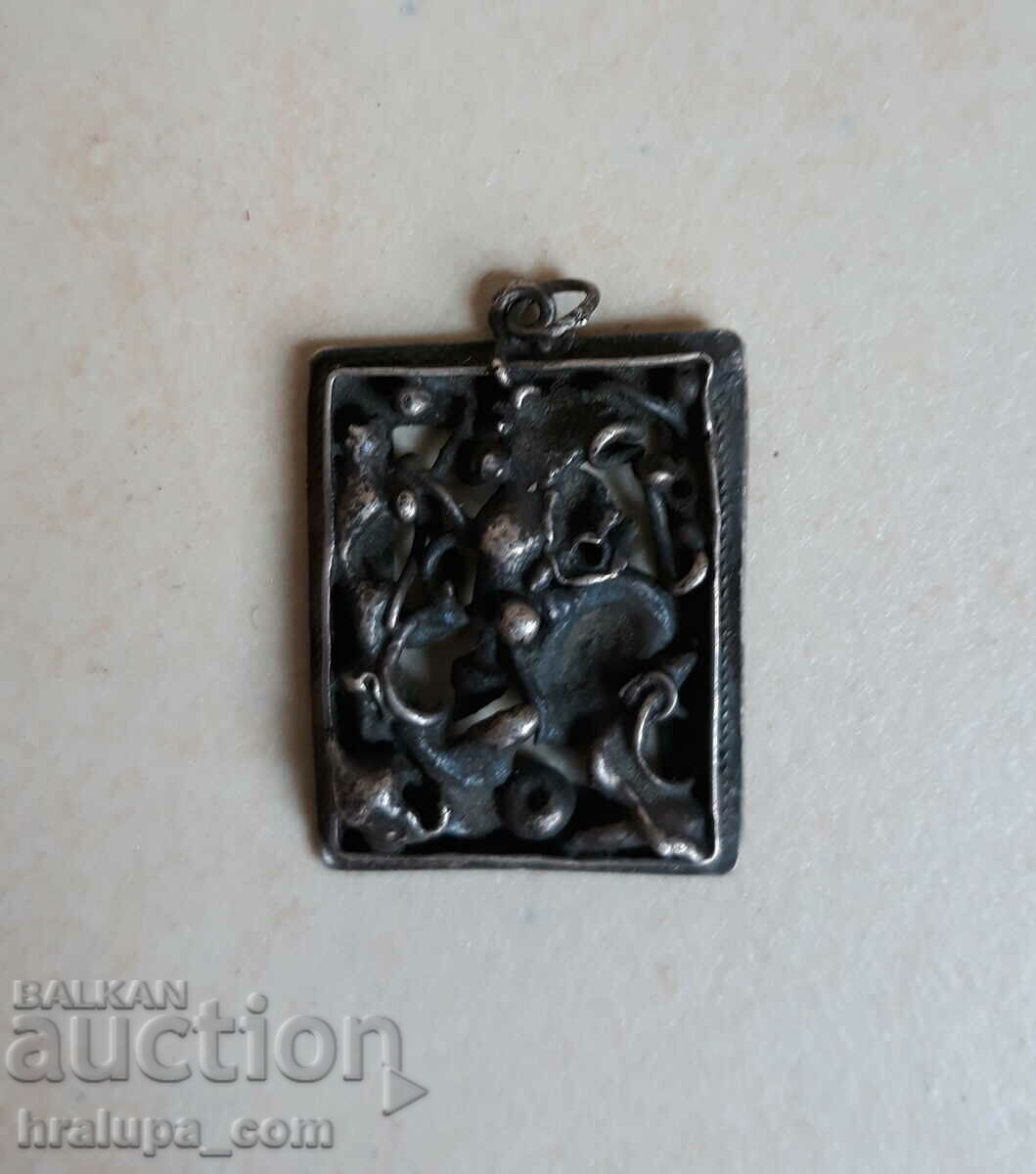 Old silver Art Deco pendant