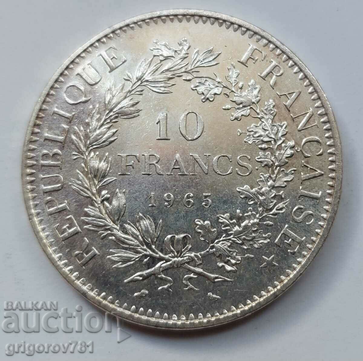 10 Φράγκα Ασήμι Γαλλία 1965 - Ασημένιο νόμισμα #34