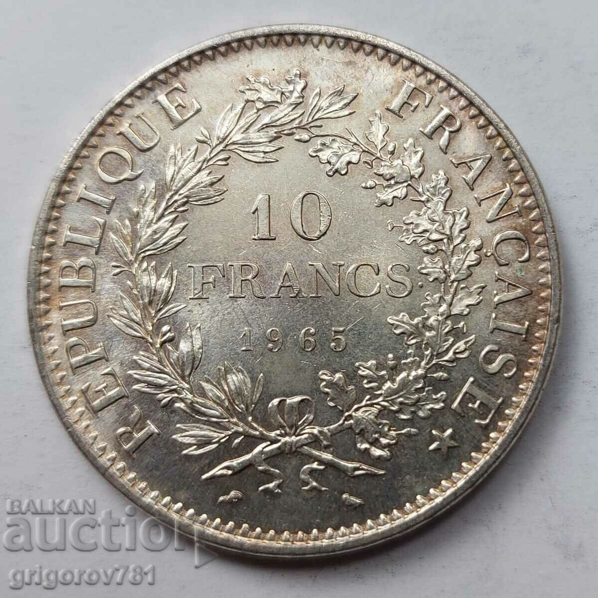 10 франка сребро Франция 1965 - сребърна монета #53