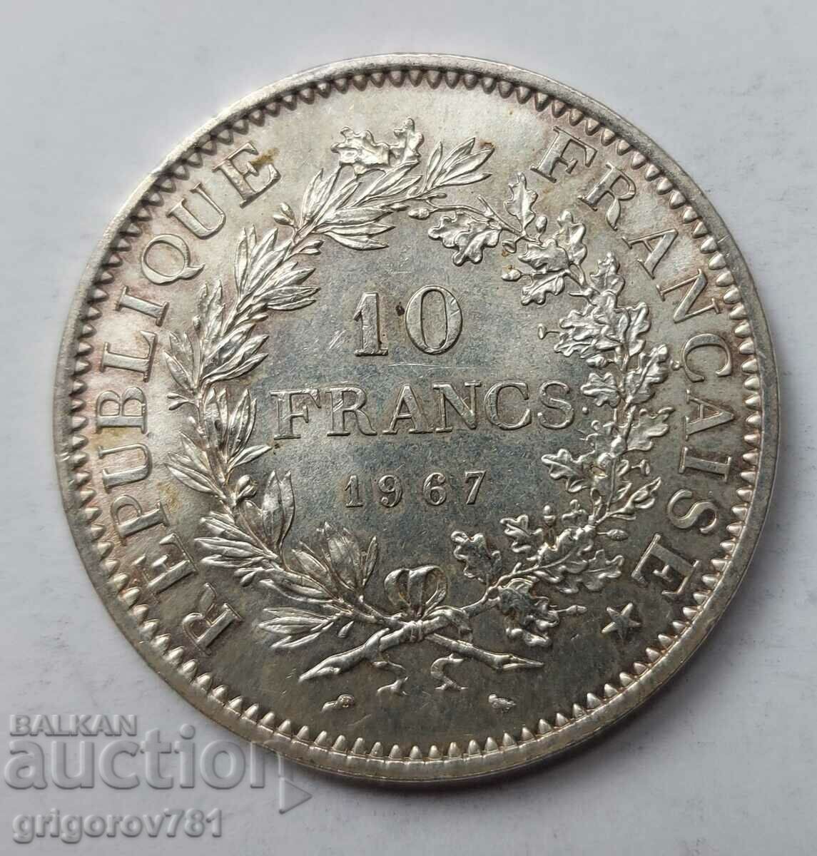 10 франка сребро Франция 1967 - сребърна монета #66
