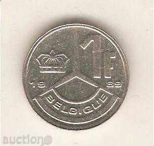 +Белгия  1 франк  1989 г.  френска   легенда