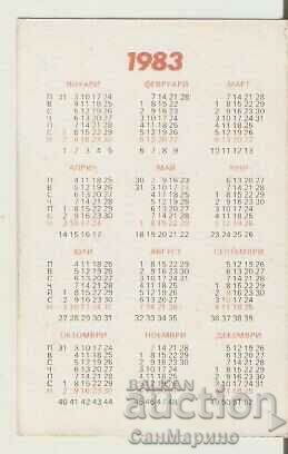 Sport-toto calendar 1983. Rhythmic gymnastics with price 1.00 BGN | € 0.51 Sport-toto calendar 1983. Rhythmic gymnastics with price 1.00 BGN | € 0.51