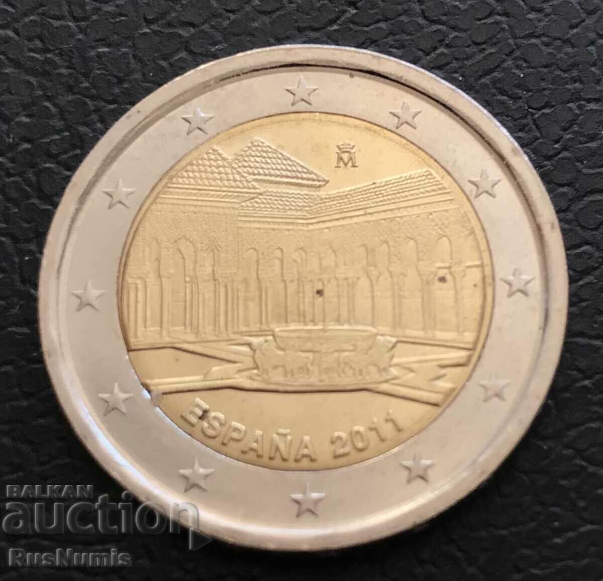 Spain.2 Euro 2011 Alhambra Fortress.UNC.