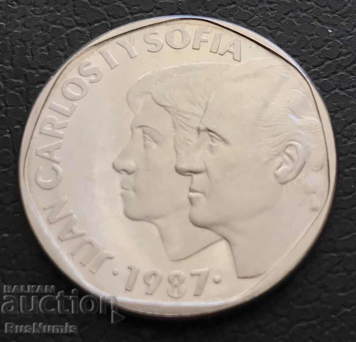 Spain. 500 pesetas 1987. Juan Carlos and Sofia. UNC.