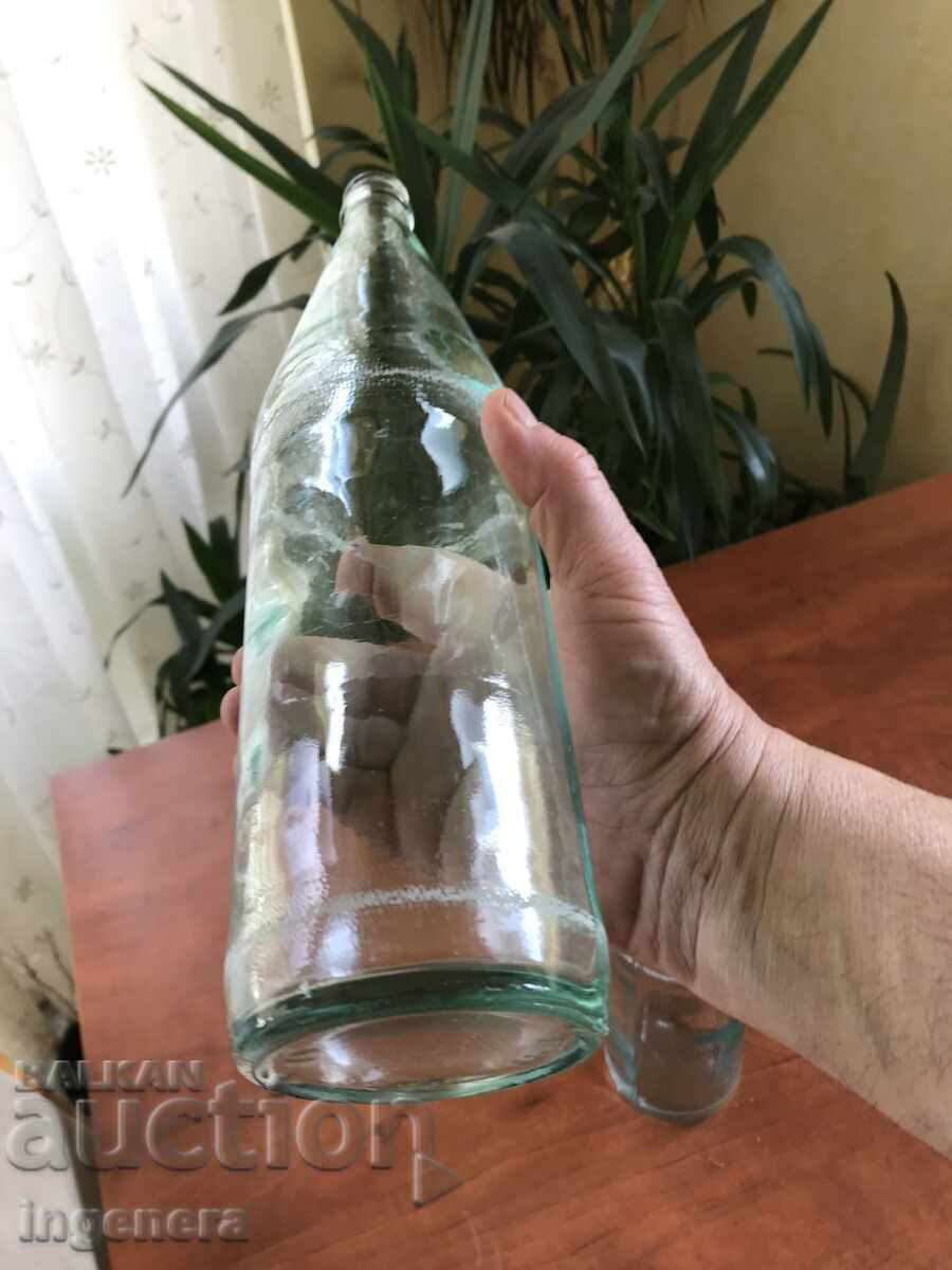 BOTTLE BOTTLE GLASS RETRO 1 LITER-2 PCS - 5