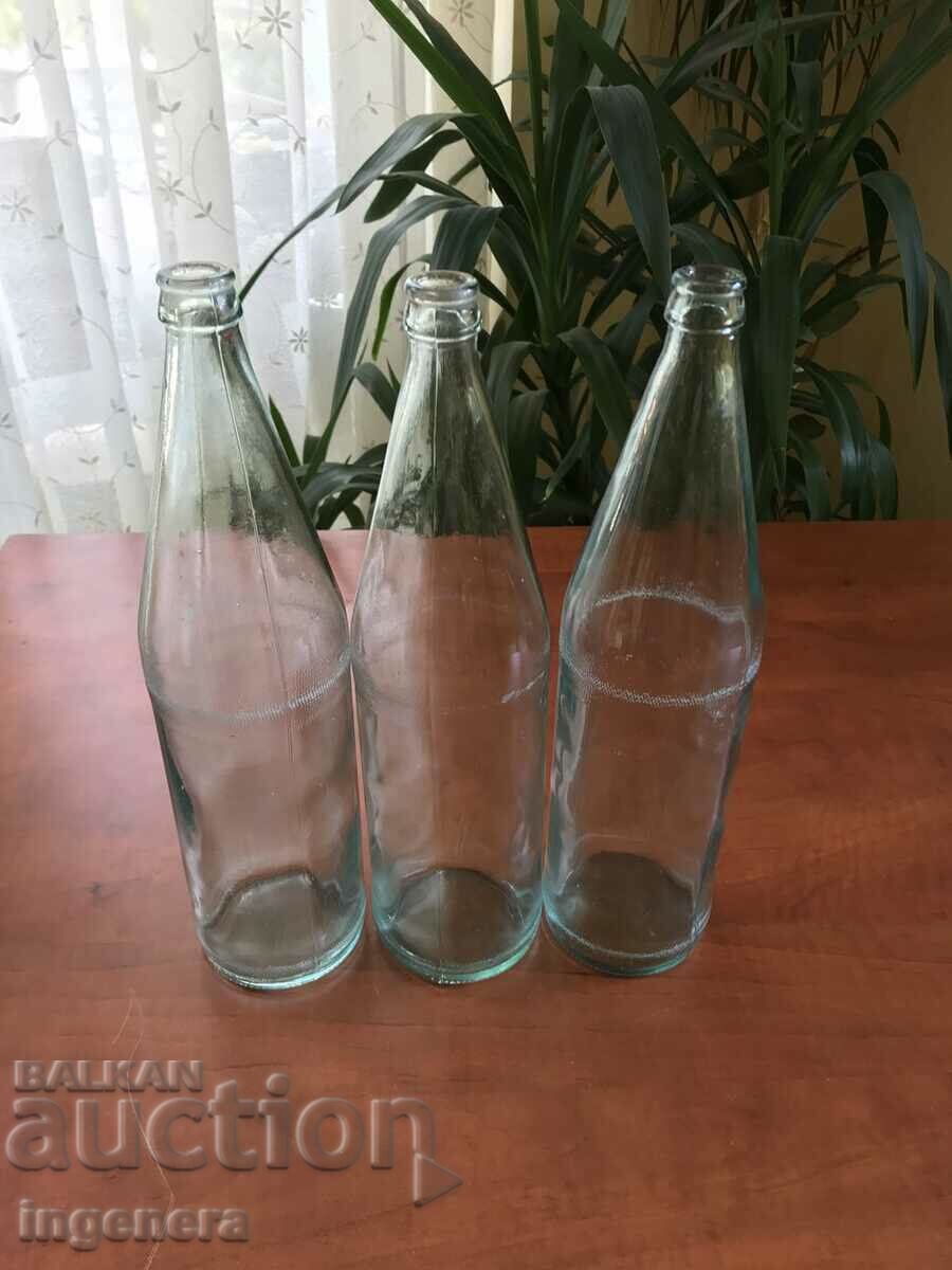 BOTTLE BOTTLE GLASS RETRO 1 ΛΙΤΡΟΥ-3 ΤΕΜ