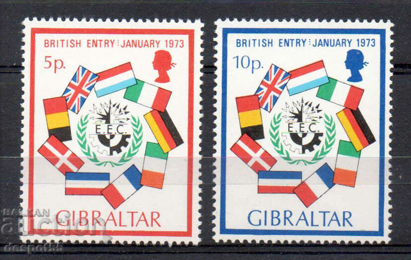 1973 Gibraltar. Intrarea Marii Britanii în Uniunea Europeană
