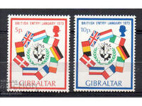 1973 Gibraltar. Entry of Great Britain into the European Union