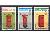 1974. Γιβραλτάρ. 100 χρόνια από την Παγκόσμια Ταχυδρομική Ένωση.