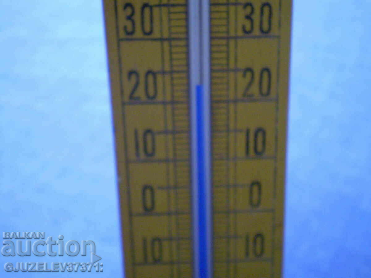 Auction wood and brass thermometer GERMANY 1800-1900 Auction wood and brass thermometer GERMANY 1800-1900