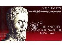 1975 Гибралтар. 500 г. от рождението на Микеланджело. Карнет