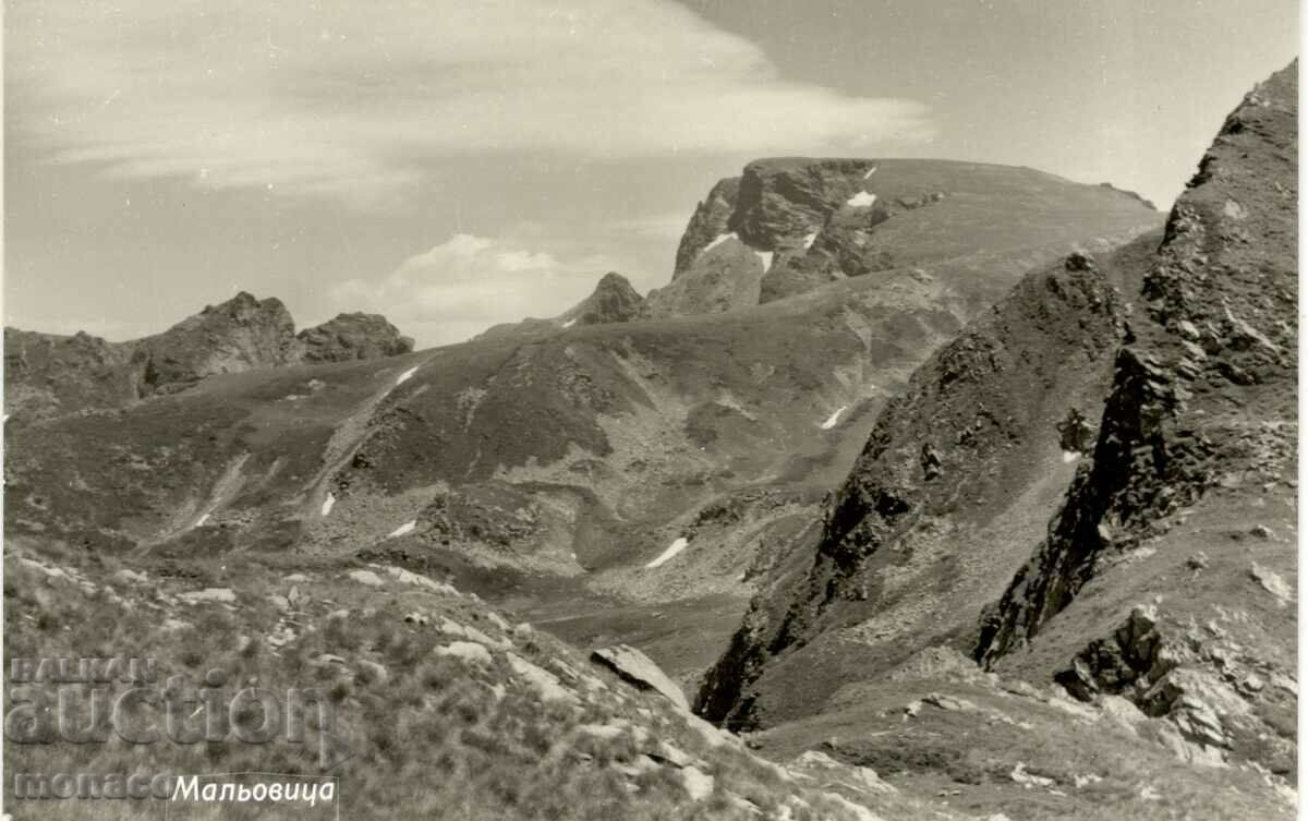 Стара картичка - Рила, връх "Мальовица"