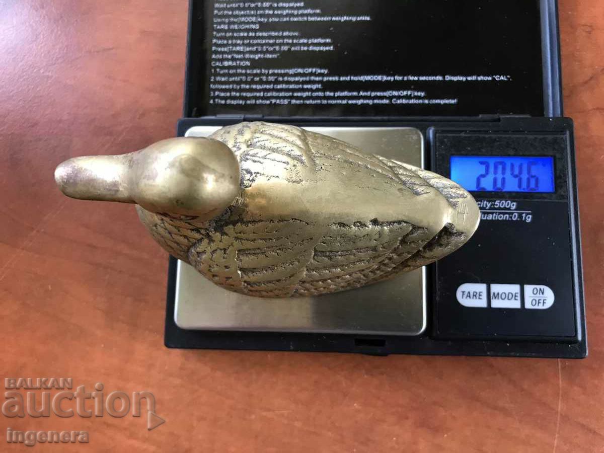 Delivery of FIGURE STATUETTE BRONZE DUCK DUCK-90X50X65 MM