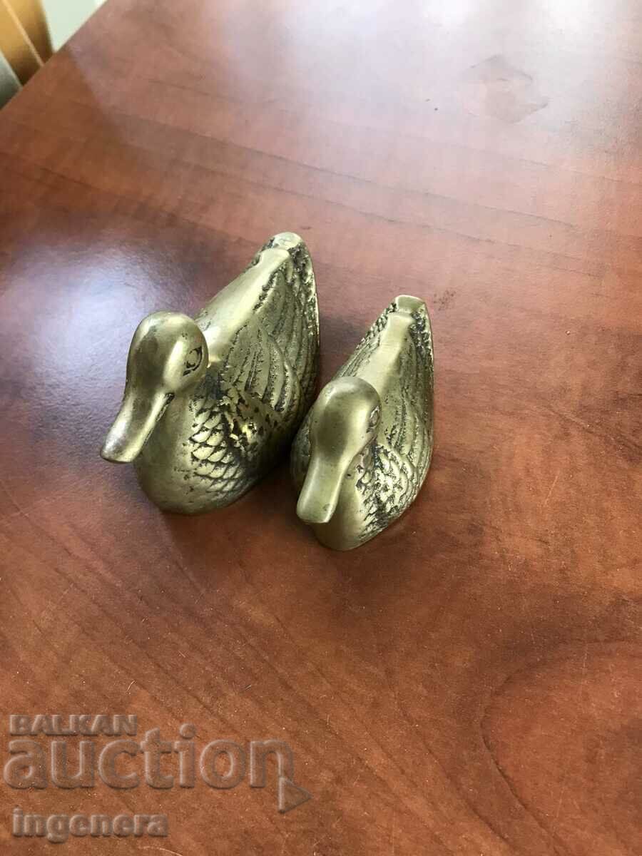 FIGURE STATUETTE BRONZE DUCK DUCK-90X50X65 MM - 7