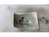 Снимка Жена и куче в морето 1958