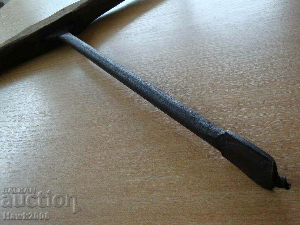 Μεγάλη αυθεντικά χειροποίητα σφυρήλατο bit ξυλουργός τρυπάνι - 6