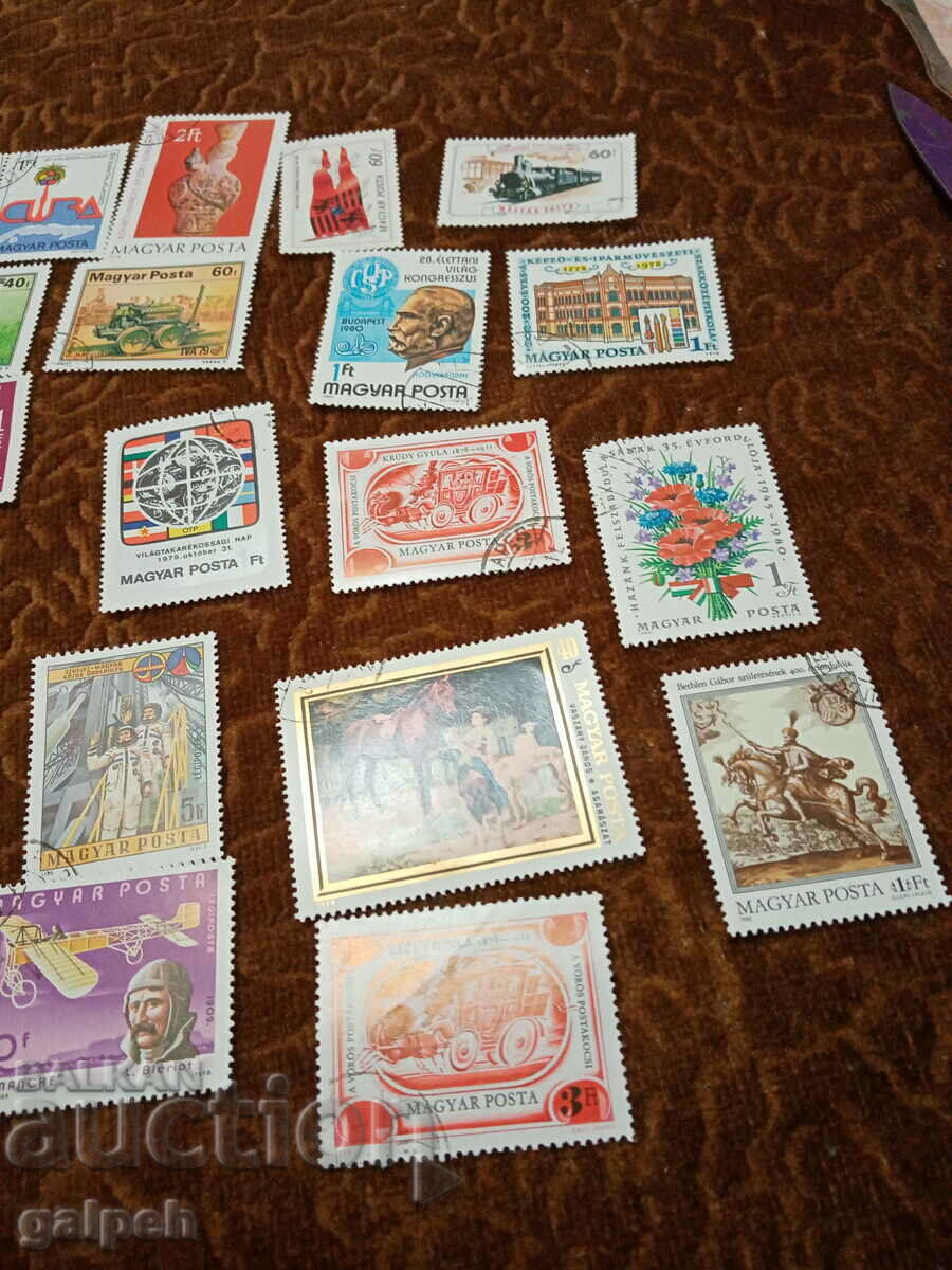 POSTAGE STAMPS - HUNGARY - 55 pcs. - 5 POSTAGE STAMPS - HUNGARY - 55 pcs. - 5