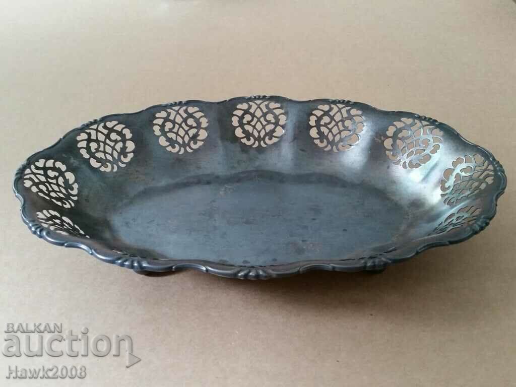 Όμορφος παλιός επάργυρος δίσκος φρούτων secession με τιμή 83.00 BGN | € 42.44 Όμορφος παλιός επάργυρος δίσκος φρούτων secession με τιμή 83.00 BGN | € 42.44