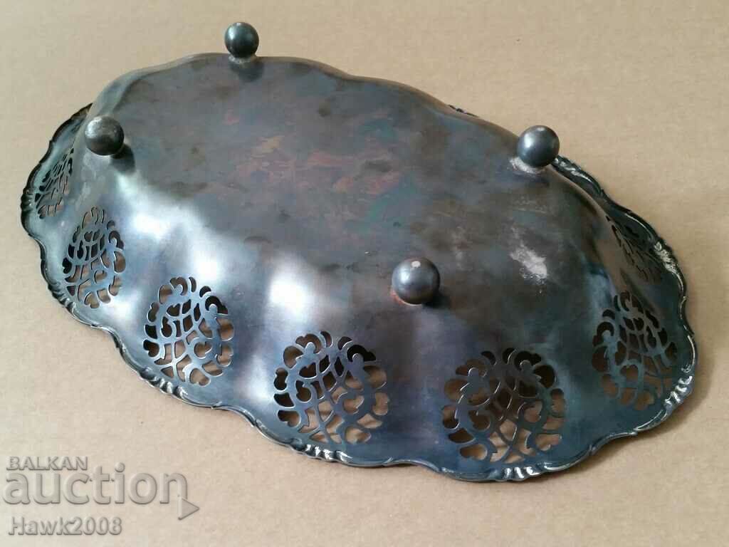 Όμορφος παλιός επάργυρος δίσκος φρούτων secession - 5 Όμορφος παλιός επάργυρος δίσκος φρούτων secession - 5