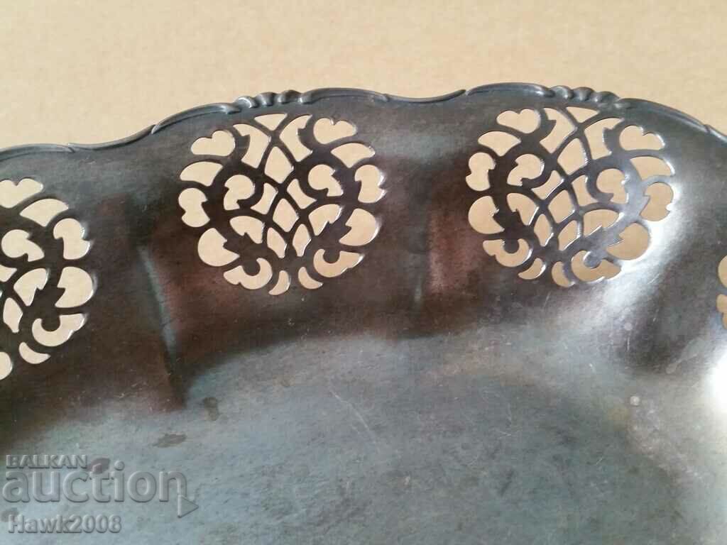 Όμορφος παλιός επάργυρος δίσκος φρούτων secession - 6 Όμορφος παλιός επάργυρος δίσκος φρούτων secession - 6